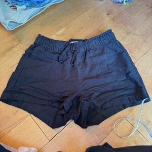 Urban Planet Black Casual Shorts with Elastic Waistband